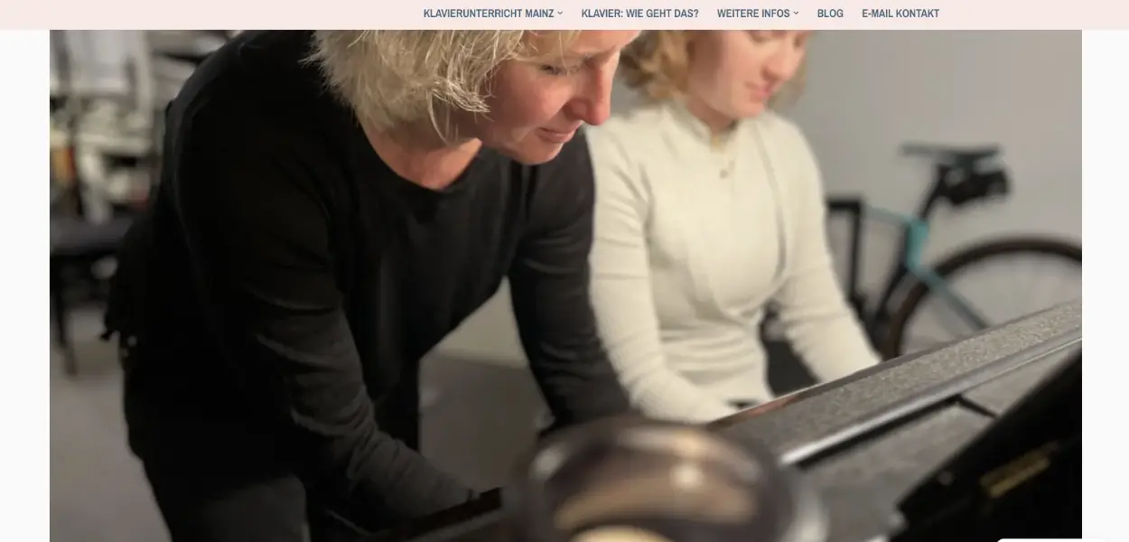Webdesign und SEO der Webseite von Anja Stehling, Klavierunterricht Mainz.