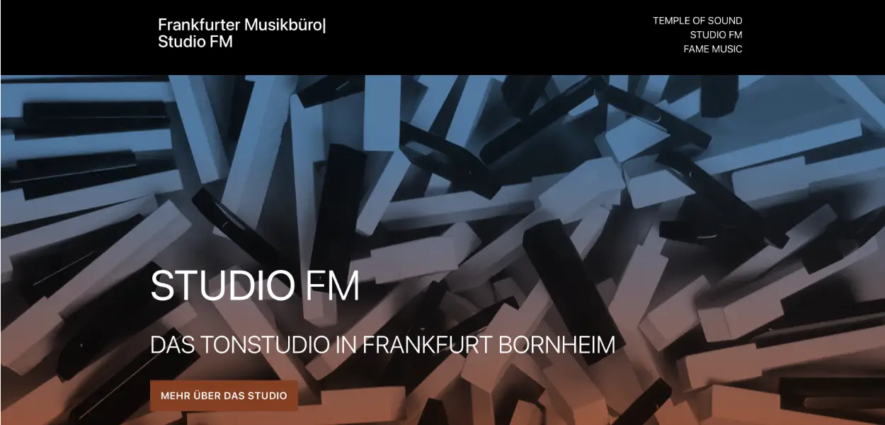 Umsetzung und Co-Design der Webseite eines Tonstudios in Frankfurt durch online-marketing-mainz.de